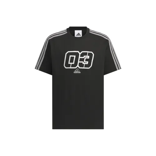 Adidas SS25 T-Shirt Мужской Черный