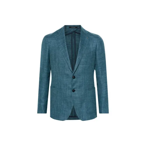 Tagliatore SS24 Бизнес-костюм Пальто Мужской Синий Зеленый