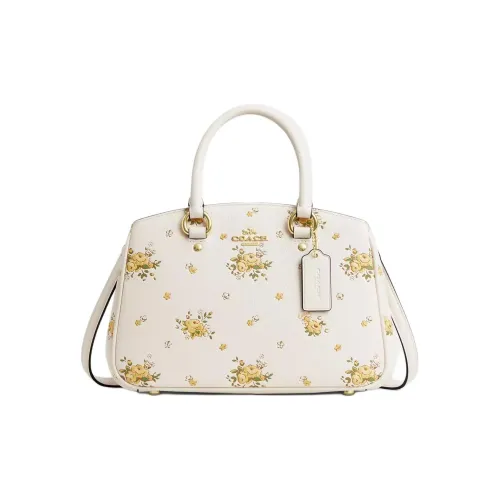 COACH Сумка Tote из кожаной кожи сумка для покупок сумка через плечо сумка маленькая цвет белый для женщин