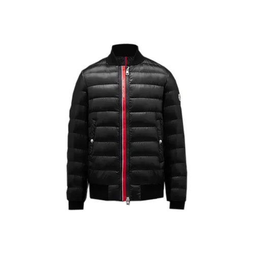 MONCLER FW22 Однотонный Воротник-стойка Свободный крой Пуховая куртка Мужская Черная
