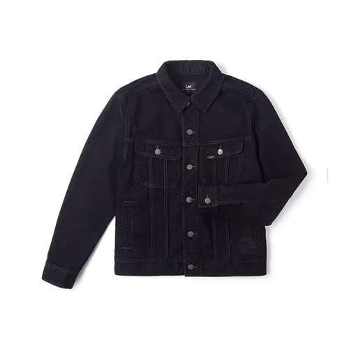 Lee совместный модель Черный мужской джинсовый куртка