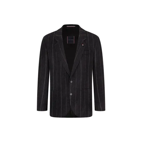 Tommy Hilfiger Бизнес-костюм мужской темно-черный серый