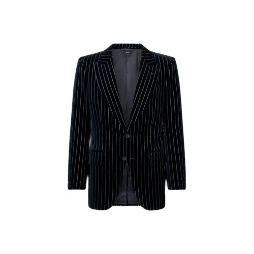 TOM FORD Бизнес-костюм Пальто Мужской Морской Черный