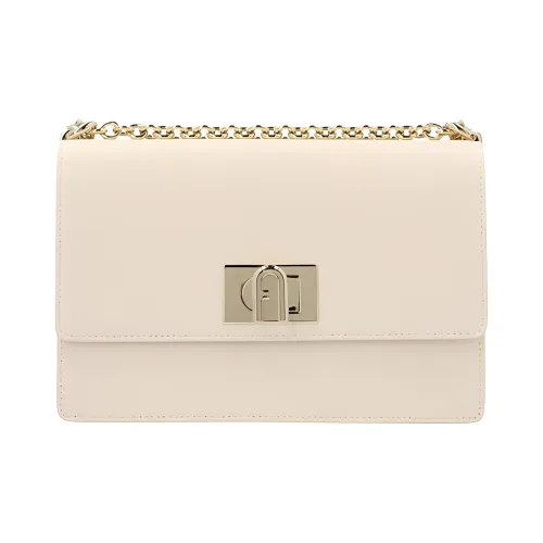 Furla 1927 Collection Сумка через плечо из коровьей кожи Маленькая Женская Экрю