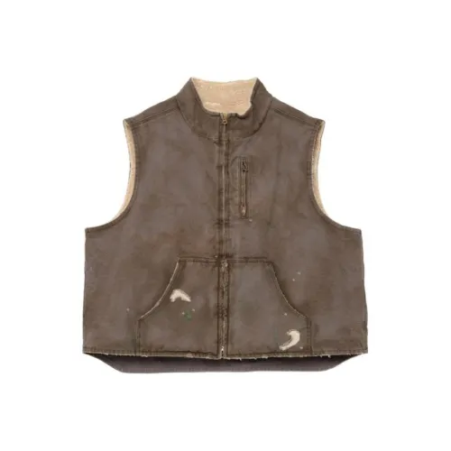 MIHARA YASUHIRO Boro Vest Men's Brown