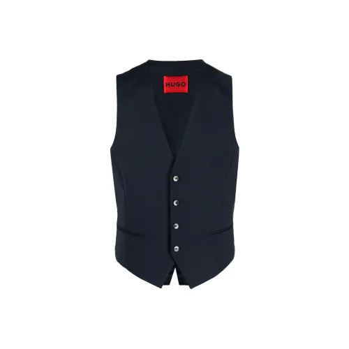 Hugo Boss Темно-синие мужские жилеты