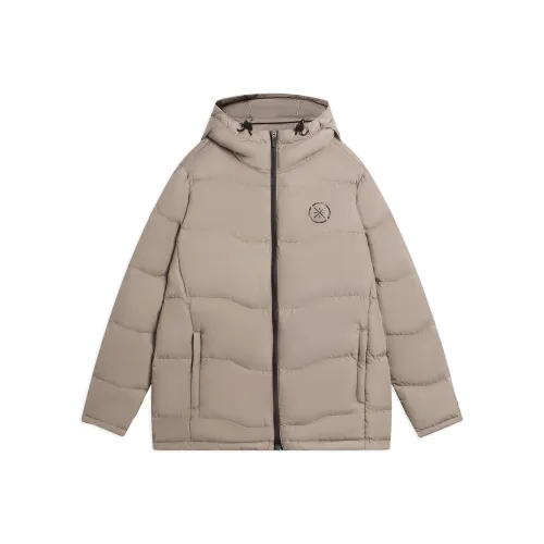 LINING Серебряный Норковый Коричневый Мужской Пуховик