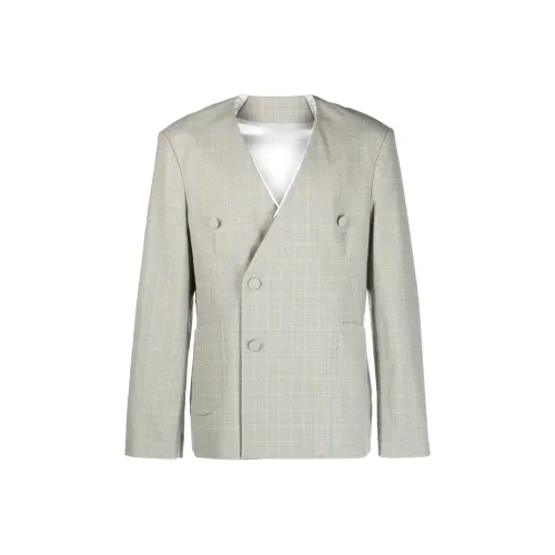 Kiko Kostadinov совместный бренд Бизнес Костюм Куртка Мужская Серого цвета