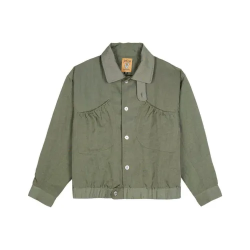 Brain Dead SS24 Куртки Пальто Унисекс Шалфейно-зеленый