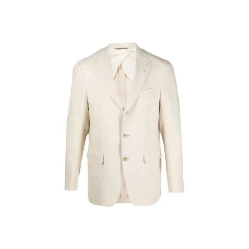 Canali Бизнес-костюм Пальто Мужской Бежевый