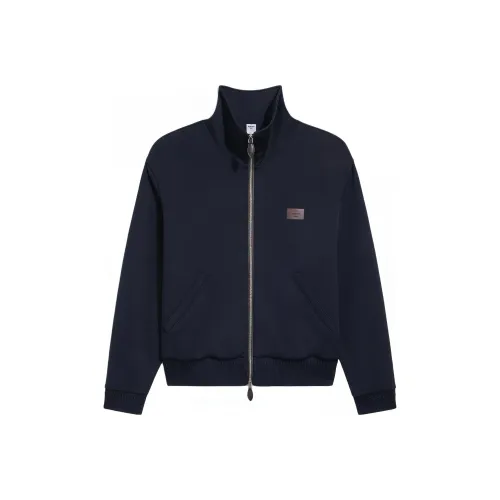 BERLUTI Шерсть Tracksuit Блоузон Куртки и Пальто Мужской Морской Синий