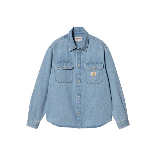 Carhartt WIP HARVEY Рубашка Jac Denim Куртка Мужская Светло-Синяя