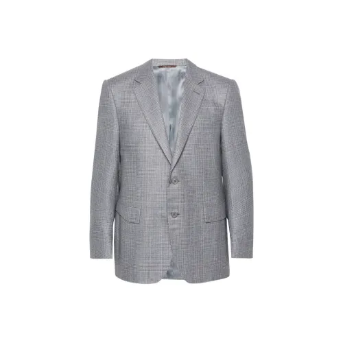 Canali SS24 Бизнес-костюм Пальто Мужское Средне-серого цвета