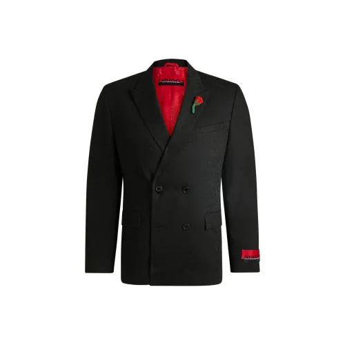 Hugo Boss X LES BENJAMINS Бизнес-костюм Пальто Мужской Черный