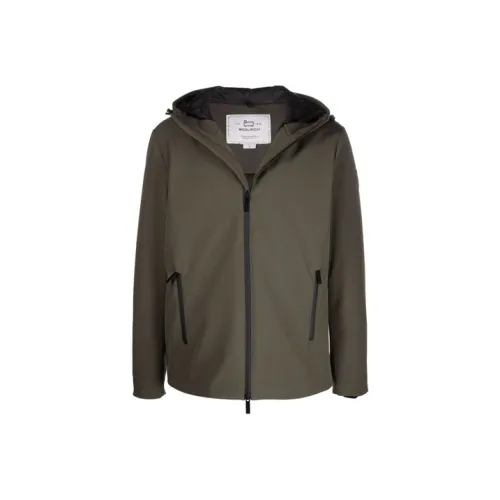 WOOLRICH Темно-зеленый Мужской Пуховик