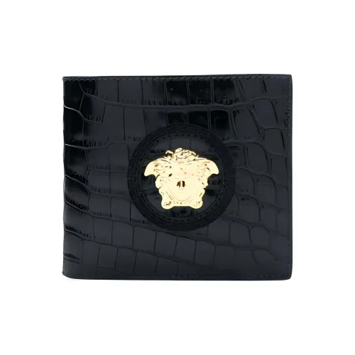 VERSACE Кожа Кошелек Унисекс Черный
