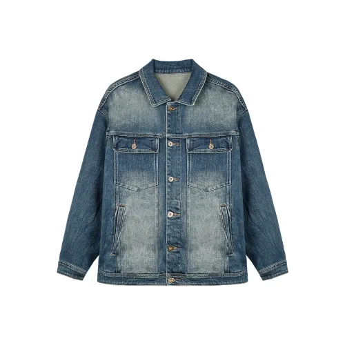 CAIZI Синий Мужской Джинсовые Куртки