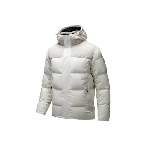 CHAOJIANTA Пуховик Мужской Айвори Белый Простой Mist Серый