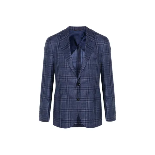 Canali Бизнес-костюм Пальто Мужское Синее