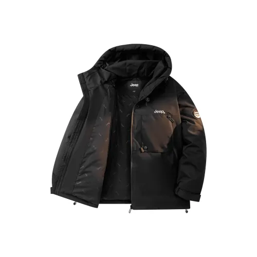 JEEP Пуховик Унисекс Бежевый Серый