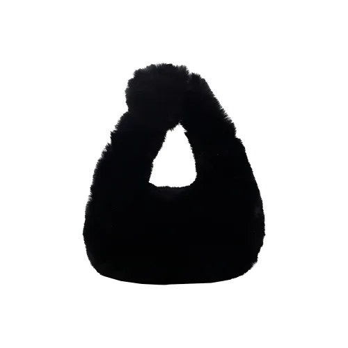 Morellybear Плюшевая сумка женская черный экрю хаки кофейный