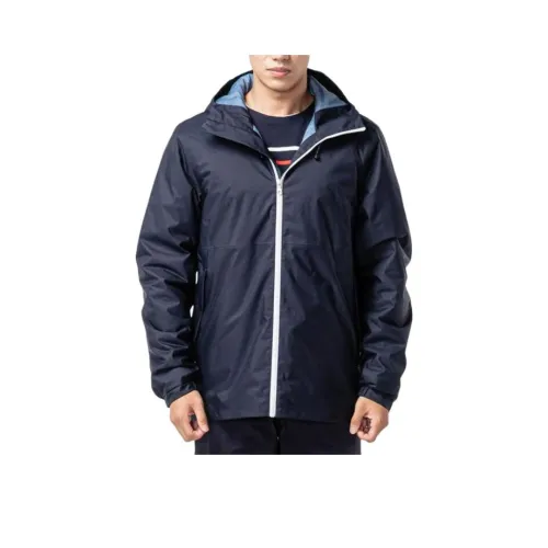 DECATHLON Водонепроницаемый Ветрозащитный Устойчивый к истиранию Теплый ветровка Мужской Темно-синий