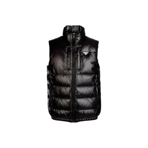 PRADA Черный Мужской Пуховый жилет