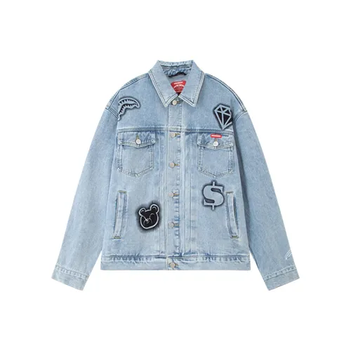 SPRAYGROUND Denim Jacket Unisex Denim Blue SPRAYGROUND Деним Куртка Унисекс Джинсовый Синий