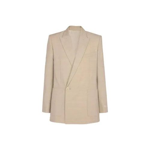 BALMAIN SS24 Бизнес-костюм Пальто Мужской Бежевый