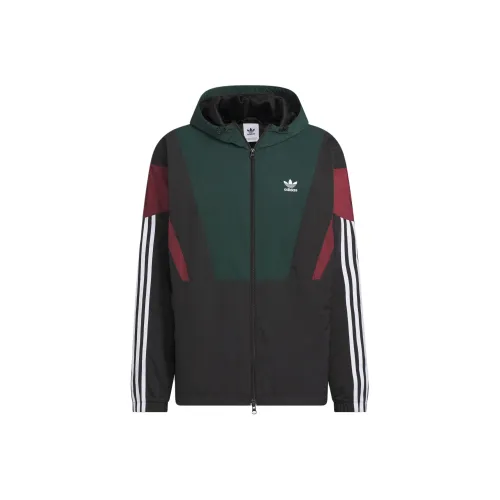 Adidas Originals WINDBREAKER Блок Куртка Мужская Темно-зеленая Черная