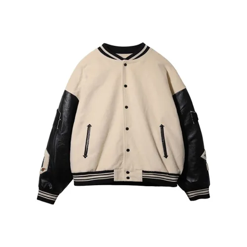 Muscle Dog Геометрический узор Colorblock Бейсбольный воротник Свободный крой Утолщенный And Флисовая подкладка Пуховая куртка Унисекс