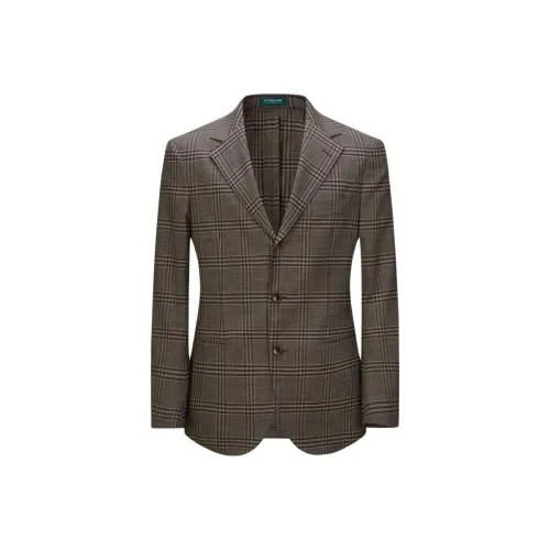 BY CREATIONS Бизнес-костюм мужской кофейная клетка