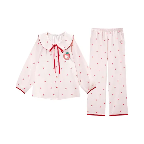 GUKOO x Hello Kitty Sanrio Series Пижамный комплект Женские Грейпфрутовый Красный