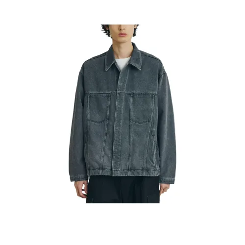 PUBLIC TOKYO Denim Jacket Men's Dark Gray