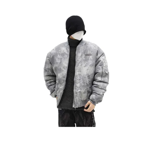 EYEUNDERSTAND Хлопковый пуховик унисекс серого цвета