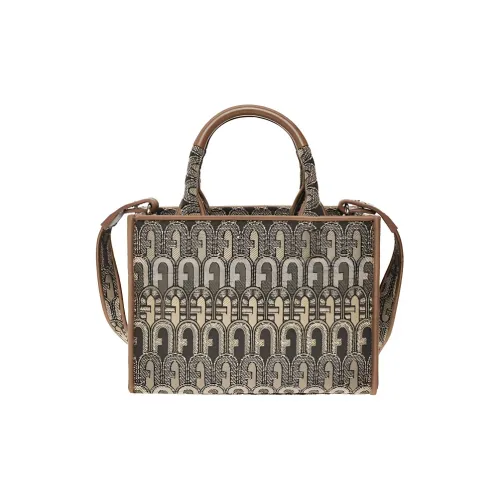 Furla Opportunity Jacquard с коровьей кожей сумка-тоут сумка для покупок сумка через плечо мини женская коричневый