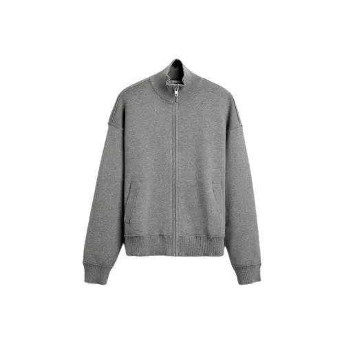 ZARA Куртки и Пальто Мужской Зебра С принтом Серый