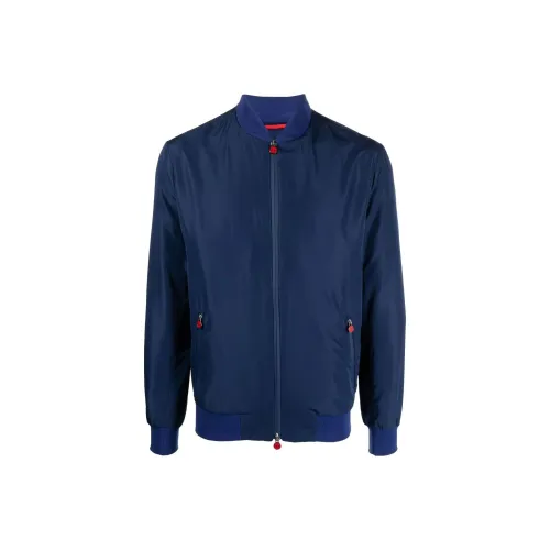 KITON Мужские куртки морского синего цвета
