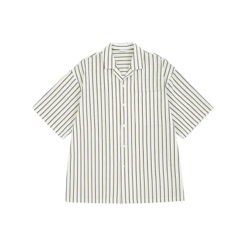 URBAN STANDARD Рубашка Мужская Бежевый Кофейный Полосы