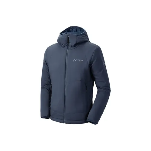 VAUDE Однотонный С капюшоном Умеренный хлопковый пуховик Мужской