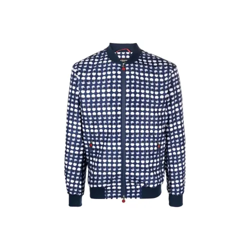 KITON Мужские синие куртки