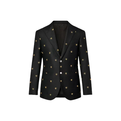 LOUIS VUITTON FW24 Бизнес-костюм Пальто Мужской Черный