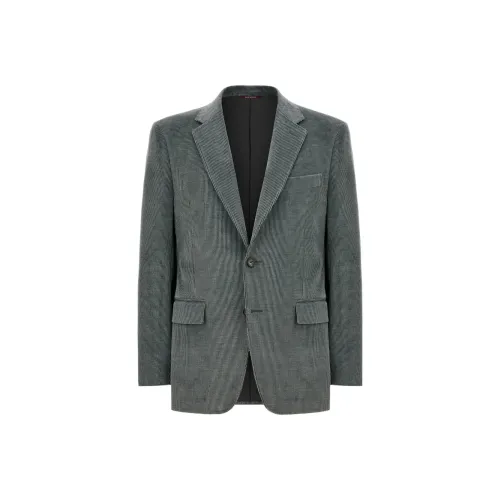 Canali SS24 Бизнес Костюм Пальто Мужской Зеленый