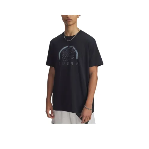 Under Armour Curry Heavyweight Verviage T Рубашка Мужская Черная