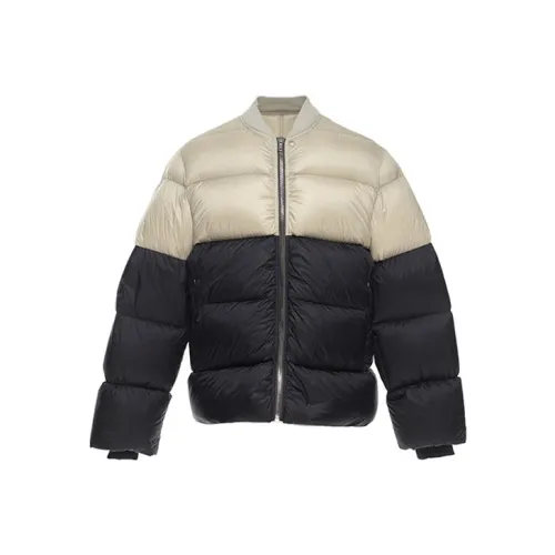 RICK OWENS совместный бренд RO Down Jacket Унисекс Бежевый и Черный