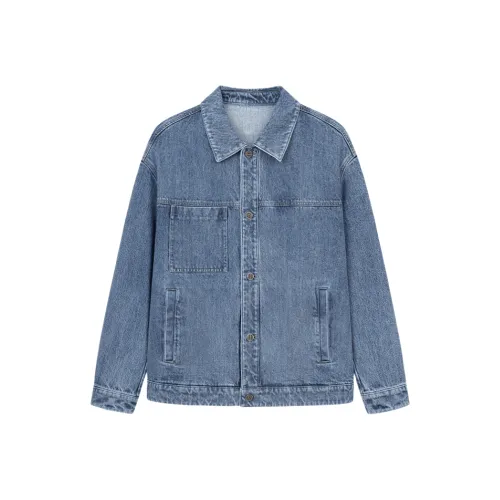 CAIZI Синий Мужской Джинсовые Куртки