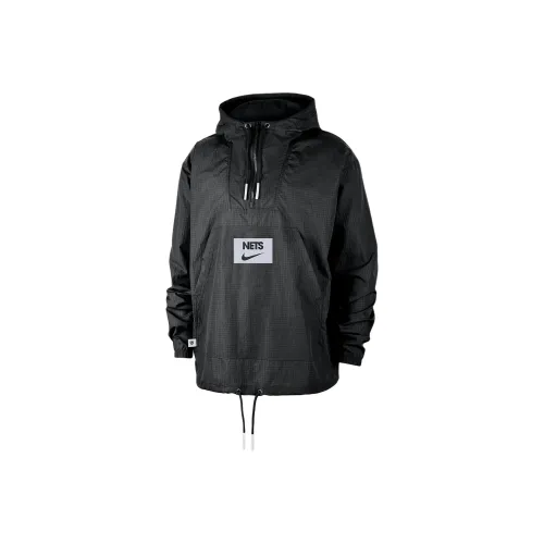 Nike x NBA Brooklyn NetsClub Куртки и Пальто Мужской Черный Белый Белый