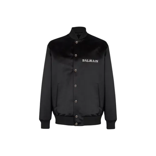 BALMAIN SS25 Куртки и Пальто Мужской Черный