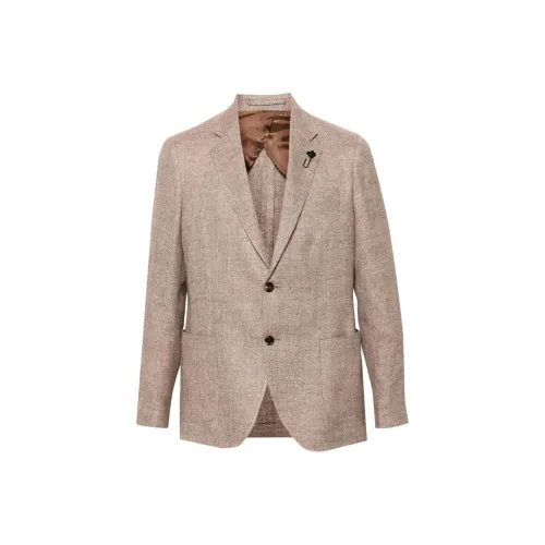 LARDINI Бизнес-костюм Пальто Мужской Светлый Умбра