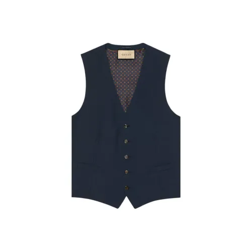 GUCCI Темно-синий Мужские жилеты